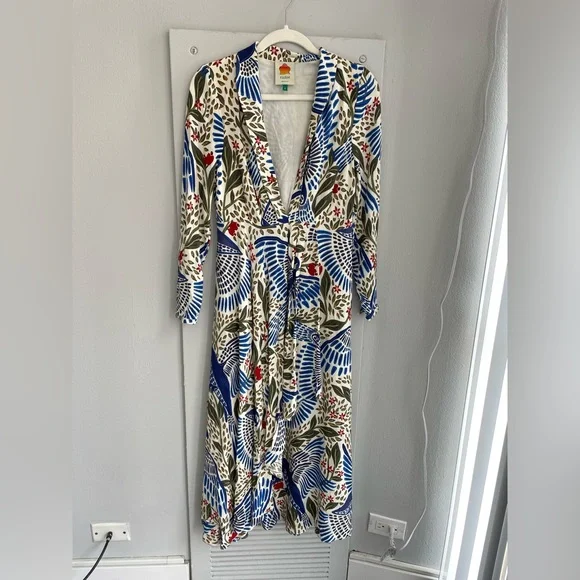 FARM RIO Blue Macaw Flight Maxi Dress!! - Picture 5 of 8